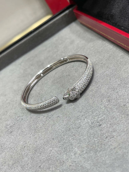 [Lumi Jewellery]PANTHERE FULL DIAMOND OPEN BRACELET
