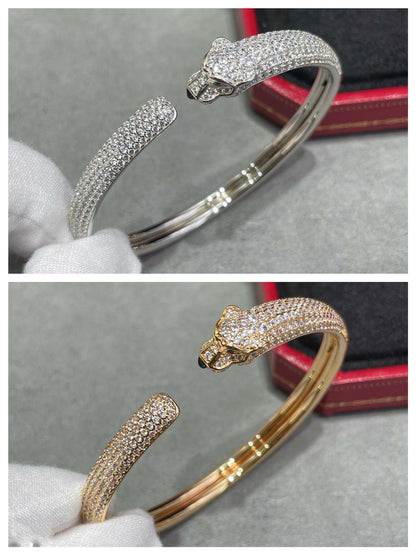 [Lumi Jewellery]PANTHERE FULL DIAMOND OPEN BRACELET