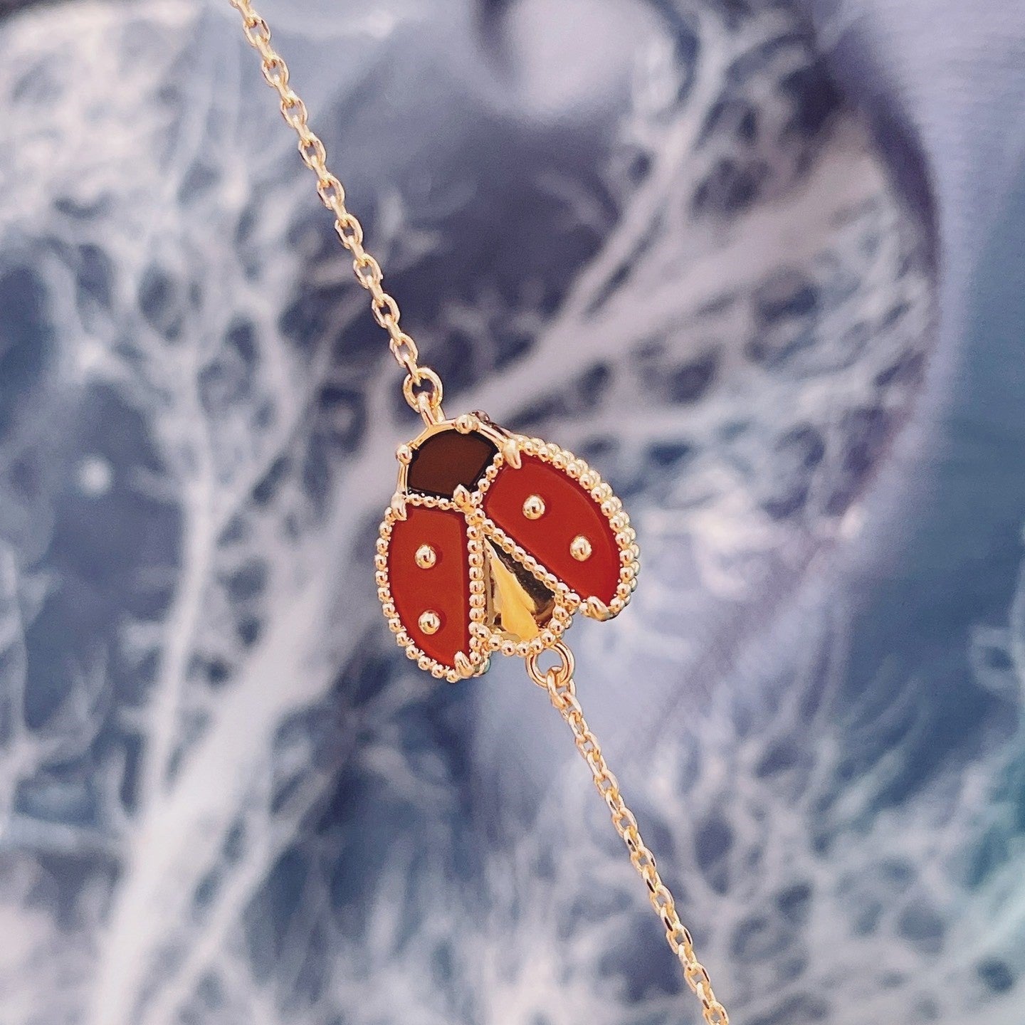 [Lumi Jewellery]LUCKY SPRING 1 MOTIF PINK GOLD BRACELET