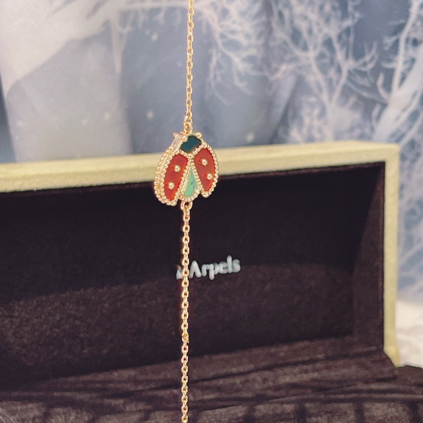 [Lumi Jewellery]LUCKY SPRING 1 MOTIF PINK GOLD BRACELET
