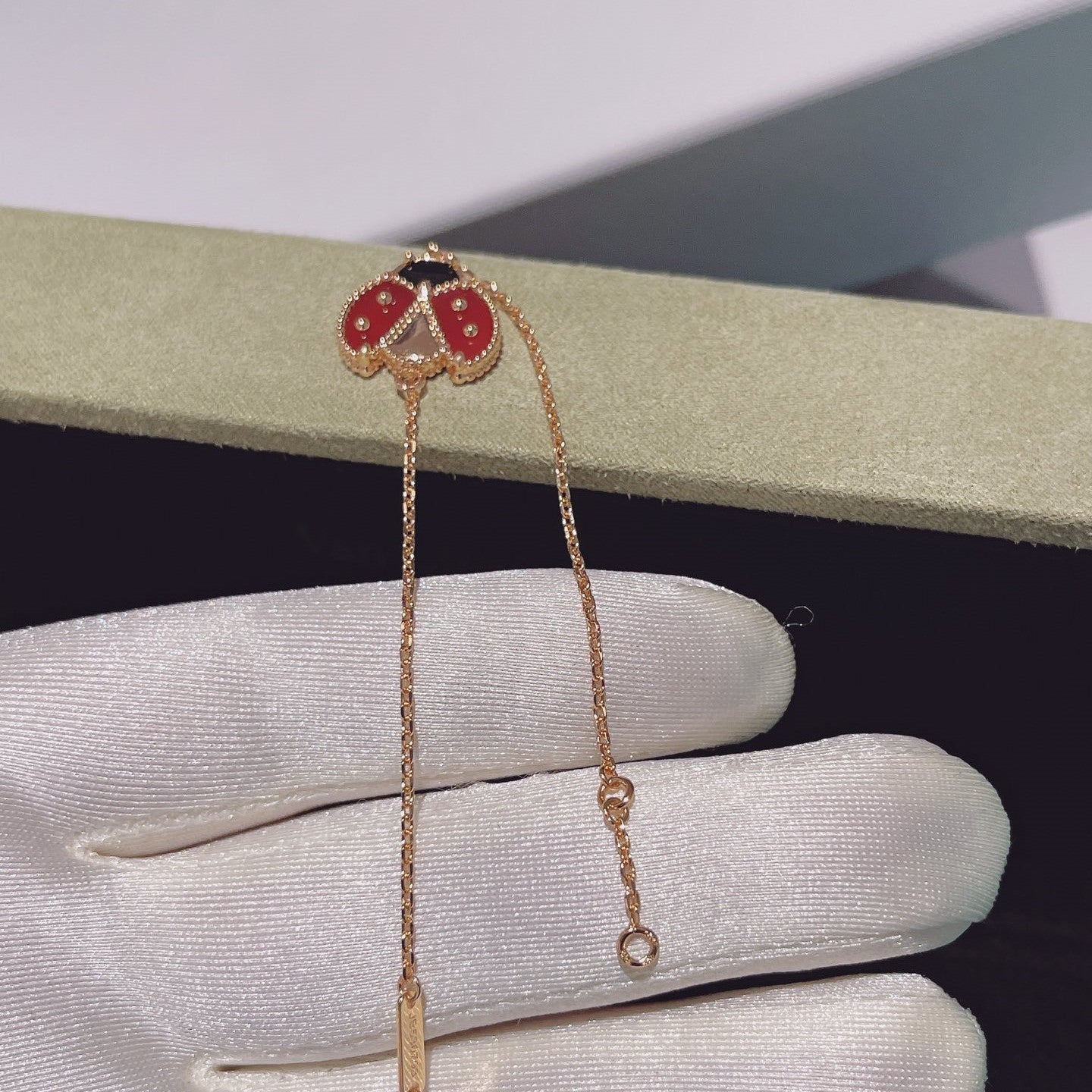 [Lumi Jewellery]LUCKY SPRING 1 MOTIF PINK GOLD BRACELET