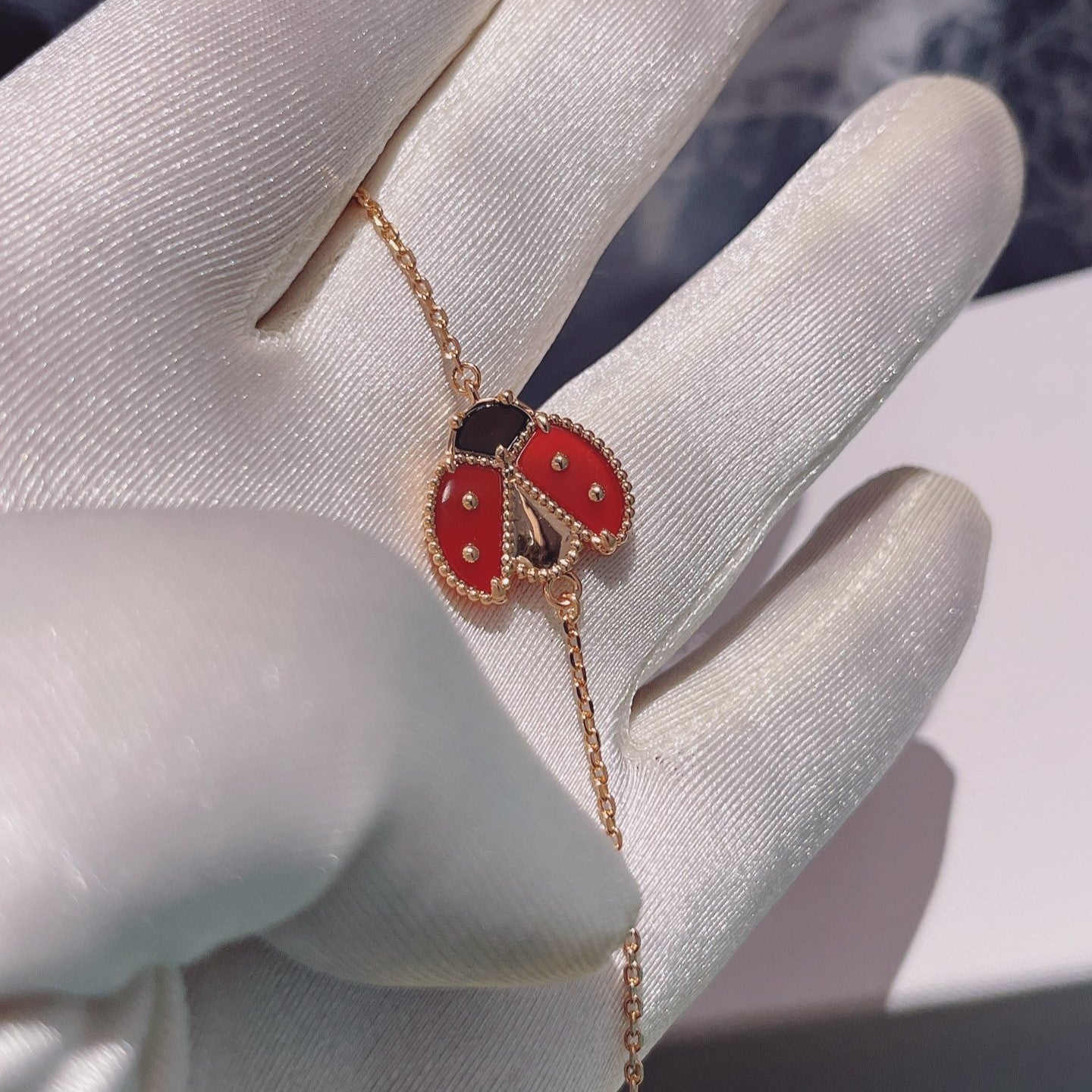 [Lumi Jewellery]LUCKY SPRING 1 MOTIF PINK GOLD BRACELET