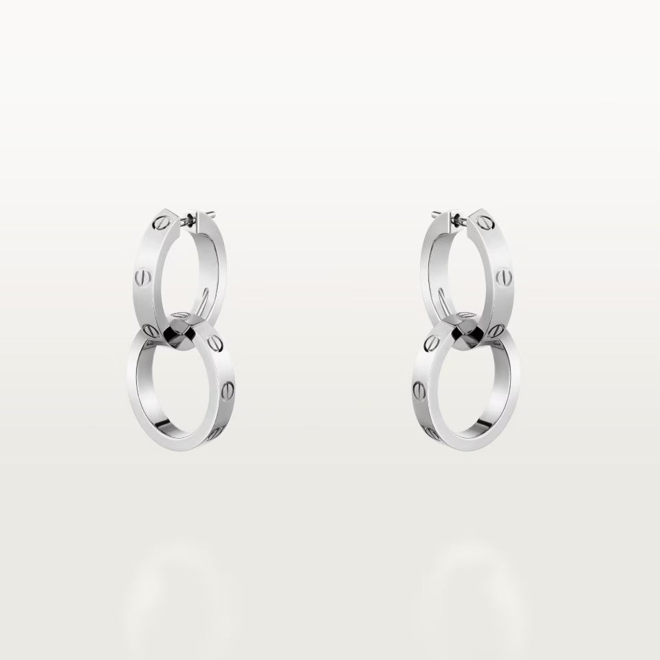 [Lumi Jewelery]LOVE 3.3MM DANGLE EARRINGS