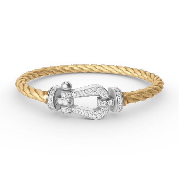 [Lumi Jewellery]FORCE LARGE HORSESHOE FULL DIAMOND BRACELET SILVER