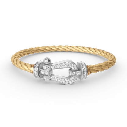 [Lumi Jewellery]FORCE LARGE HORSESHOE FULL DIAMOND BRACELET SILVER