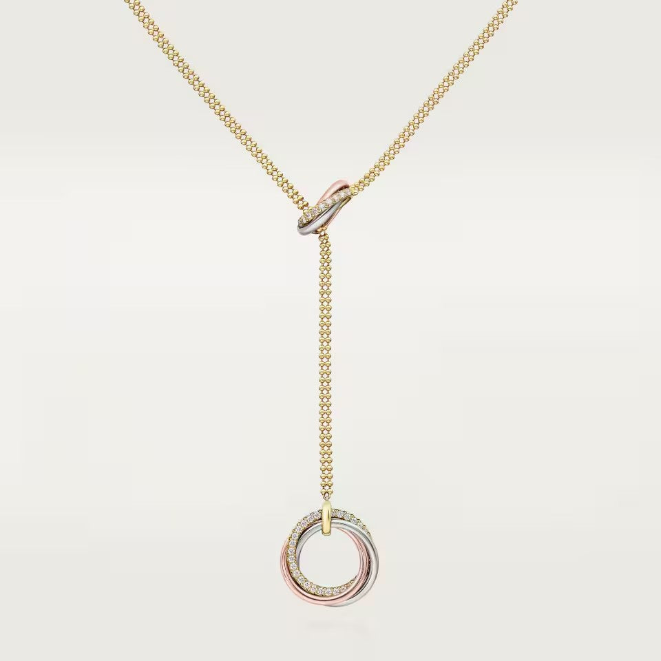 [Lumi Jewelery]TRINITY DIAMONDS NECKLACE