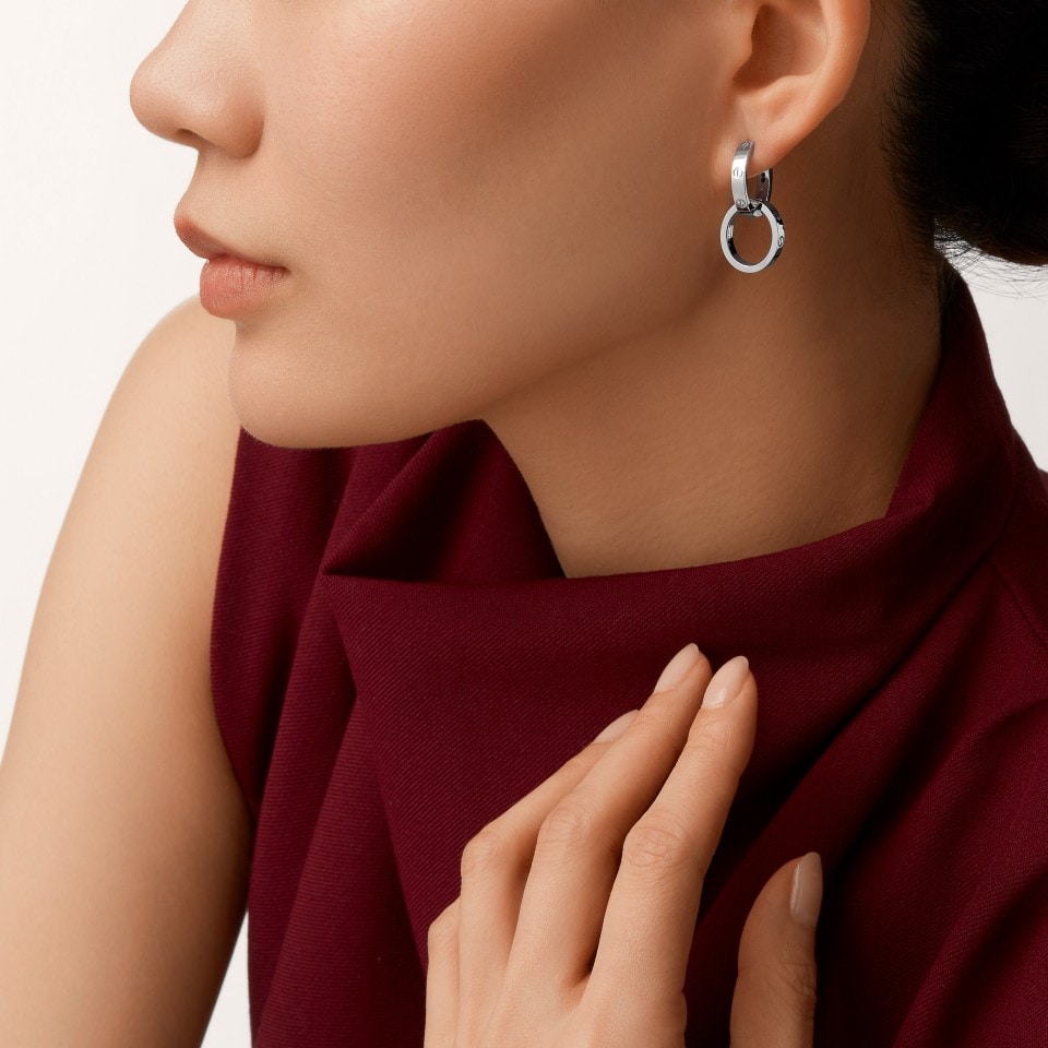 [Lumi Jewelery]LOVE 3.3MM DANGLE EARRINGS