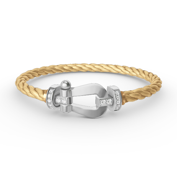 [Lumi Jewellery]FORCE LARGE HORSESHOE HALF DIAMOND BRACELET SILVER
