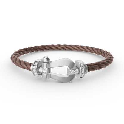 [Lumi Jewellery]FORCE LARGE HORSESHOE HALF DIAMOND BRACELET SILVER