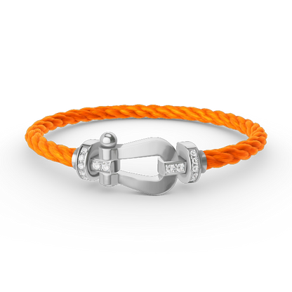 [Lumi Jewellery]FORCE LARGE HORSESHOE HALF DIAMOND BRACELET SILVER