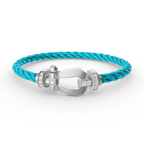[Lumi Jewellery]FORCE LARGE HORSESHOE HALF DIAMOND BRACELET SILVER