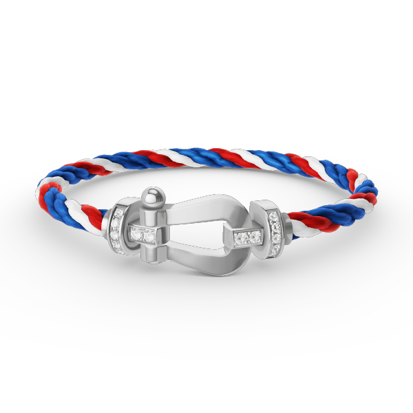 [Lumi Jewellery]FORCE LARGE HORSESHOE HALF DIAMOND BRACELET SILVER