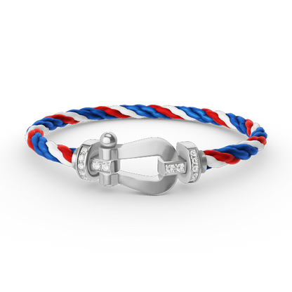 [Lumi Jewellery]FORCE LARGE HORSESHOE HALF DIAMOND BRACELET SILVER