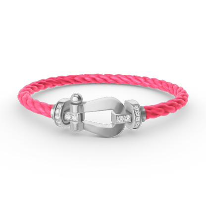 [Lumi Jewellery]FORCE LARGE HORSESHOE HALF DIAMOND BRACELET SILVER