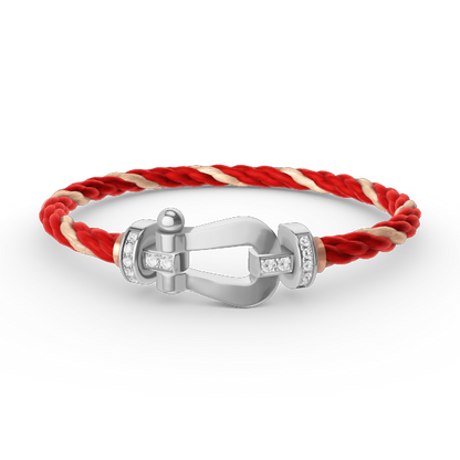 [Lumi Jewellery]FORCE LARGE HORSESHOE HALF DIAMOND BRACELET SILVER