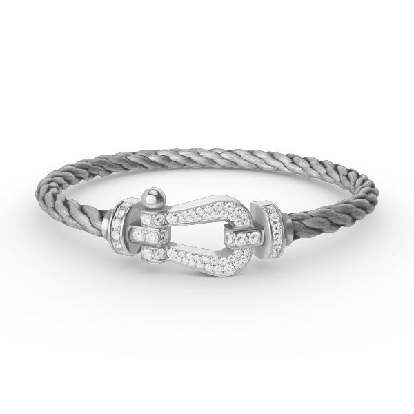 [Lumi Jewellery]FORCE LARGE HORSESHOE FULL DIAMOND BRACELET SILVER