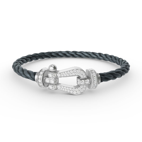 [Lumi Jewellery]FORCE LARGE HORSESHOE FULL DIAMOND BRACELET SILVER