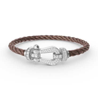 [Lumi Jewellery]FORCE LARGE HORSESHOE FULL DIAMOND BRACELET SILVER