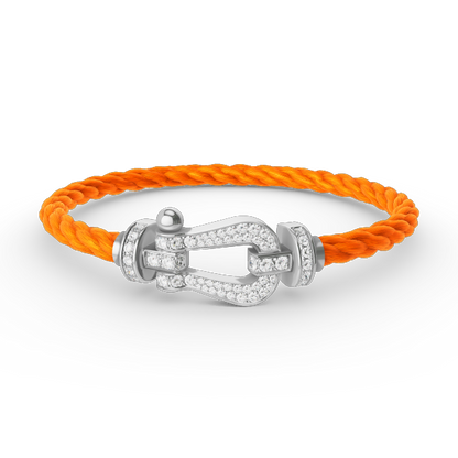 [Lumi Jewellery]FORCE LARGE HORSESHOE FULL DIAMOND BRACELET SILVER