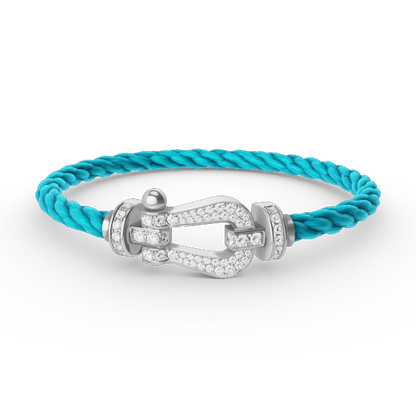 [Lumi Jewellery]FORCE LARGE HORSESHOE FULL DIAMOND BRACELET SILVER