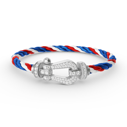 [Lumi Jewellery]FORCE LARGE HORSESHOE FULL DIAMOND BRACELET SILVER