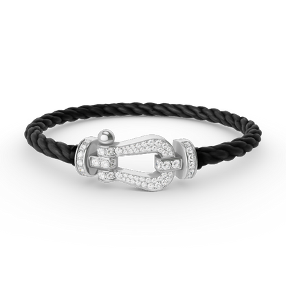 [Lumi Jewellery]FORCE LARGE HORSESHOE FULL DIAMOND BRACELET SILVER