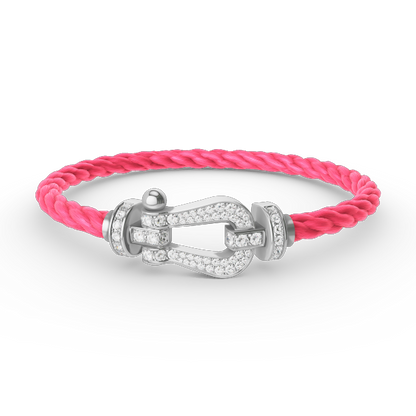 [Lumi Jewellery]FORCE LARGE HORSESHOE FULL DIAMOND BRACELET SILVER