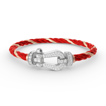 [Lumi Jewellery]FORCE LARGE HORSESHOE FULL DIAMOND BRACELET SILVER