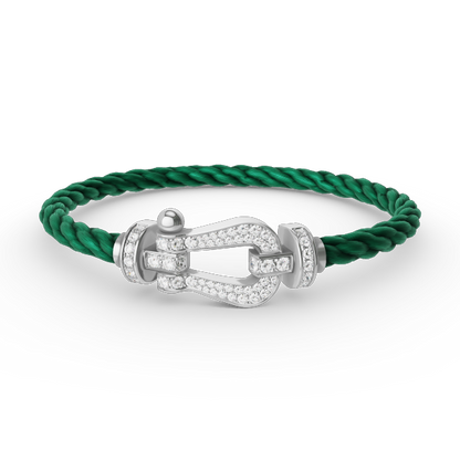 [Lumi Jewellery]FORCE LARGE HORSESHOE FULL DIAMOND BRACELET SILVER