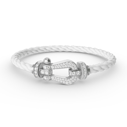 [Lumi Jewellery]FORCE LARGE HORSESHOE FULL DIAMOND BRACELET SILVER