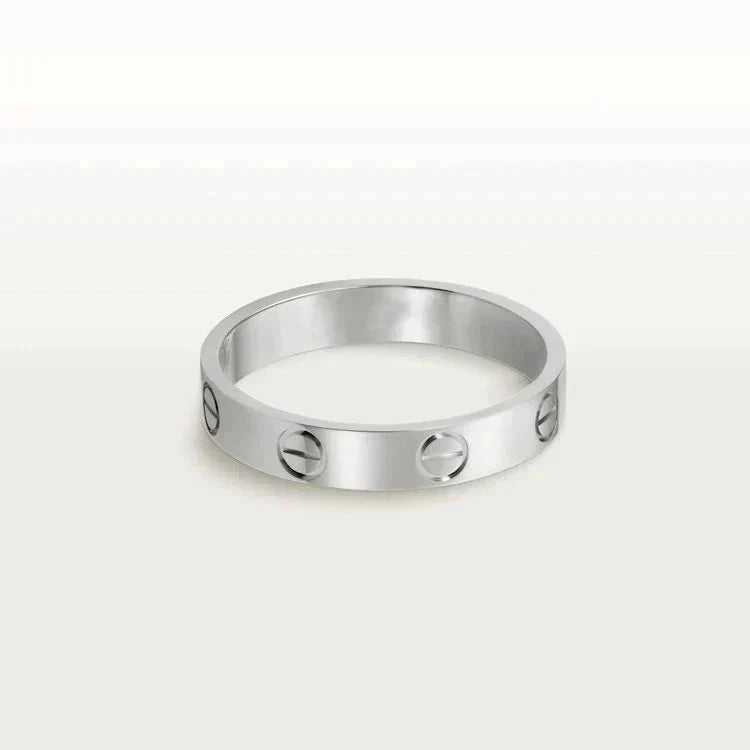 [Lumi Jewellery]LOVE RING 4MM 1 DIAMOND SILVER