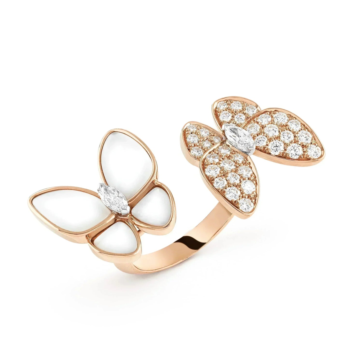[Lumi Jewellery]TWIN BUTTERFLY DIAMOND MOP RING