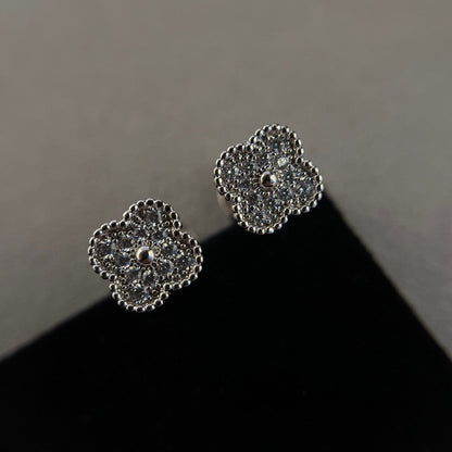 [Lumi Jewellery]CLOVER MINI DIAMOND STUD EARRINGS