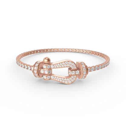 [Lumi Jewellery]FORCE  LARGE HORSESHOE FULL DIAMOND TENNIS BRACELET