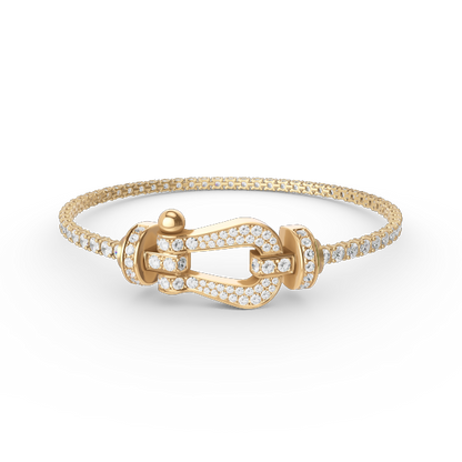 [Lumi Jewellery]FORCE  LARGE HORSESHOE FULL DIAMOND TENNIS BRACELET